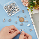 PH PandaHall 50Pcs 5 Style Silver Animal Beads Frames Hamsa Hand Round Frames Links Connectors Circle Frame Connectors for Jewelry Making Earring Necklace Pendant Crafts Resin Jewelry Moulds FIND-PH0010-27-3