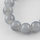 Abalorios de vidrio jade de imitación hebras X-DGLA-S076-4mm-30-1