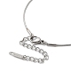 304 collier pendentif coeur creux en acier inoxydable avec chaînes serpent rondes NJEW-M202-05P-3