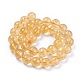 Chapelets de perles de citrine naturelle G-E326-12mm-01-2