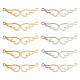 DICOSMETIC 20Pcs 2 Colors Angel Wings Connector Link Hollow Feather Wing Pendant with Double Loop Fairy Wing Charm Link Stainless Steel Jewelry Connector for DIY Bracelet Jewelry Making STAS-DC0012-22-1