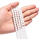Synthétiques agate perles blanches de brins G-D419-6mm-01-2
