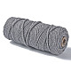 コットン糸  マクラメコード  装飾的な糸のスレッド  DIYの工芸品について  ギフトラッピングとジュエリー作り  グレー  3mm  約54.68ヤード（50m）/ロール OCOR-T001-01-20-2