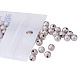 Perles rondes en laiton texturées KK-PH0004-07P-2