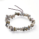 Chip Natural Labradorite Stretch Bracelets BJEW-JB04564-01-1