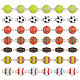Chgcraft 42 Stück 7 Stile Sportball-Thema Legierung Emaille Verbindungsanhänger ENAM-CA0001-81-1
