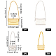 Fingerinspire 4Pcs 4 Style Mini-Display Metal Bags AJEW-FG0001-59-2