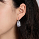 Boucles d'oreilles demi-créoles en argent sterling rhodié 925 RB2270-2-3