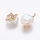 Colgantes naturales de perlas cultivadas de agua dulce PEAR-F014-01G-C-2