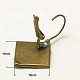 Brass Square Leverback Earring Findings KK-I006-AB-NF-3