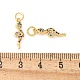 Латунные микро проложить кубического циркония подвески KK-U056-35G-3