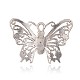 Papillon argent antique strass en alliage chromé gros pendentifs ALRI-J179-01AS-2