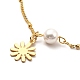Bracelet de cheville à maillons de perles ccb AJEW-C021-04G-4