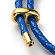 Bracelets en cuir tressé BJEW-G675-06G-12-3