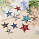Chgcraft 10 pz 10 accessori per ornamenti in feltro a forma di stella in stile DIY-CA0005-97-4