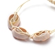 Braccialetti di perle intrecciate conchiglia di ciprea stampate BJEW-JB05053-02-4