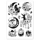Globleland-sellos transparentes de luna y gato para álbum de recortes DIY-WH0371-0033-8
