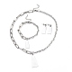 304 Stainless Steel Paperclip Chains & Cable Chain Jewelry Sets SJEW-K153-52P-1