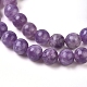 Fili di perle di pietra mica naturale di lepidolite / viola G-L535-01-6mm-1