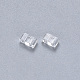Perles de rocaille en verre transparent à 2 trou X-SEED-S031-M-001-2
