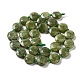 Hebras de cuentas de jade verde chino natural G-NH0004-041-3