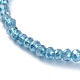 Placchi perle di vetro cavigliere AJEW-AN00279-03-3