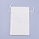 黄麻布製梱包袋ポーチ  巾着袋  フローラルホワイト  14.5x10.5x0.5cm ABAG-WH0023-03F-1