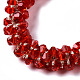 Bracelets extensibles en perles de verre transparentes à facettes BJEW-S144-001F-02-3