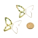 Butterfly Glass Beads Dangle Earrings for Girl Women EJEW-JE04657-03-5