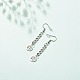 Curb Chains with Charm Long Dangle Earrings EJEW-JE04963-01-3