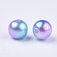 Perles en plastique imitation perles arc-en-abs OACR-Q174-8mm-02-2