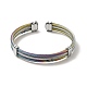 304 bracelet manchette ouvert en corde torsadée triple couche en acier inoxydable pour femme BJEW-P283-09M-2