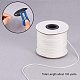 PandaHall 1.5mm/ 100 Yards White Nylon Braided Lift Shade Cord for Blind Shade Mini Blind Cord Replacement String for Windows NWIR-PH0001-04B-2