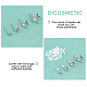 DICOSMETIC 40Pcs 4 Sizes Stainless Steel Square Earring Claw Settings Earring Blank Studs with 50Pcs Plastic Ear Nuts Cabochon Base Setting for Jewelry Making DIY-DC0001-51-4