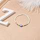 Bracelet extensible en perles de verre et mauvais œil en pâte polymère pour femme BJEW-JB08617-2