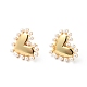Rack Plating Brass with Acrylic Beads Stud Earrings for Women EJEW-G311-06G-1