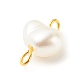 Ciondoli connettore in plastica abs imitazione perla PALLOY-JF01563-5