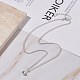 304 Stainless Steel Round Ball Pendant Necklace with Rolo Chains for Men Women NJEW-JN03845-01-4