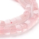 Granos naturales de abalorios de cuarzo rosa G-F631-K09-3