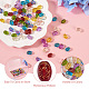 Cheriswelry 96pcs 8 couleurs brins de perles de verre transparent GLAA-CW0001-04-5