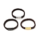 Bracelet cordon cuir tressé avec 304 fermoir aimanté acier inoxydable pour homme femme BJEW-C021-10-1