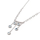 316 Stainless Steel Cable Chain Pendants Necklace with Chain Extender & Lobster Claw Clasp NJEW-I120-02-2