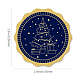 自己接着金箔エンボスステッカー  メダル装飾ステッカー  フラットラウンド  クリスマスツリー模様  5x5cm DIY-WH0219-013-2