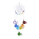 Cristal lustre suncatchers prismes chakra pendentif suspendu AJEW-Q142-01-4
