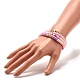 Synthetic Hematite & Polymer Clay Heishi Beads Stretch Bracelets Set BJEW-JB07380-3