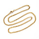 Men's Vacuum Plating 304 Stainless Steel Cuban Link Chain Necklace NJEW-S420-002G-3