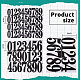 Globleland 12 Blatt 3 Stile PVC-Nummern selbstklebende dekorative Aufkleber DIY-GL0004-59-2