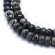 Natural Black Silk Stone/Netstone Beads Strands G-E507-09A-6mm-3