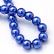 Baking Painted Pearlized Glass Pearl Round Bead Strands HY-Q003-10mm-28-4