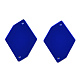 ミラーラインストーンを縫う  多角形のアクリル片  衣装イブニングドレス服ウェディングドレス装飾用の穴付き  ブルー  33.5x24x1.3mm  穴：1.2mm MACR-G065-09A-01-2